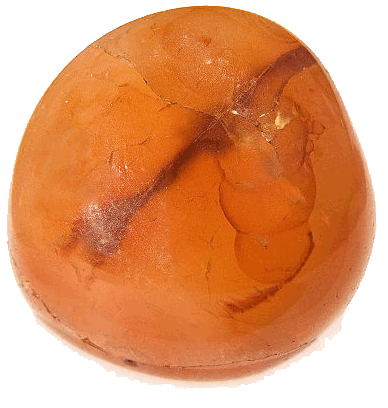 orangeroter Karneol, geschliffen